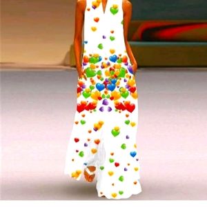XL dress with colored hearts